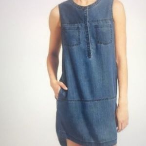 Athleta - Chambray Hana Henley Dress Size M